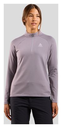 Pull Femme Odlo Essentials Light 1/2 Zip Gris