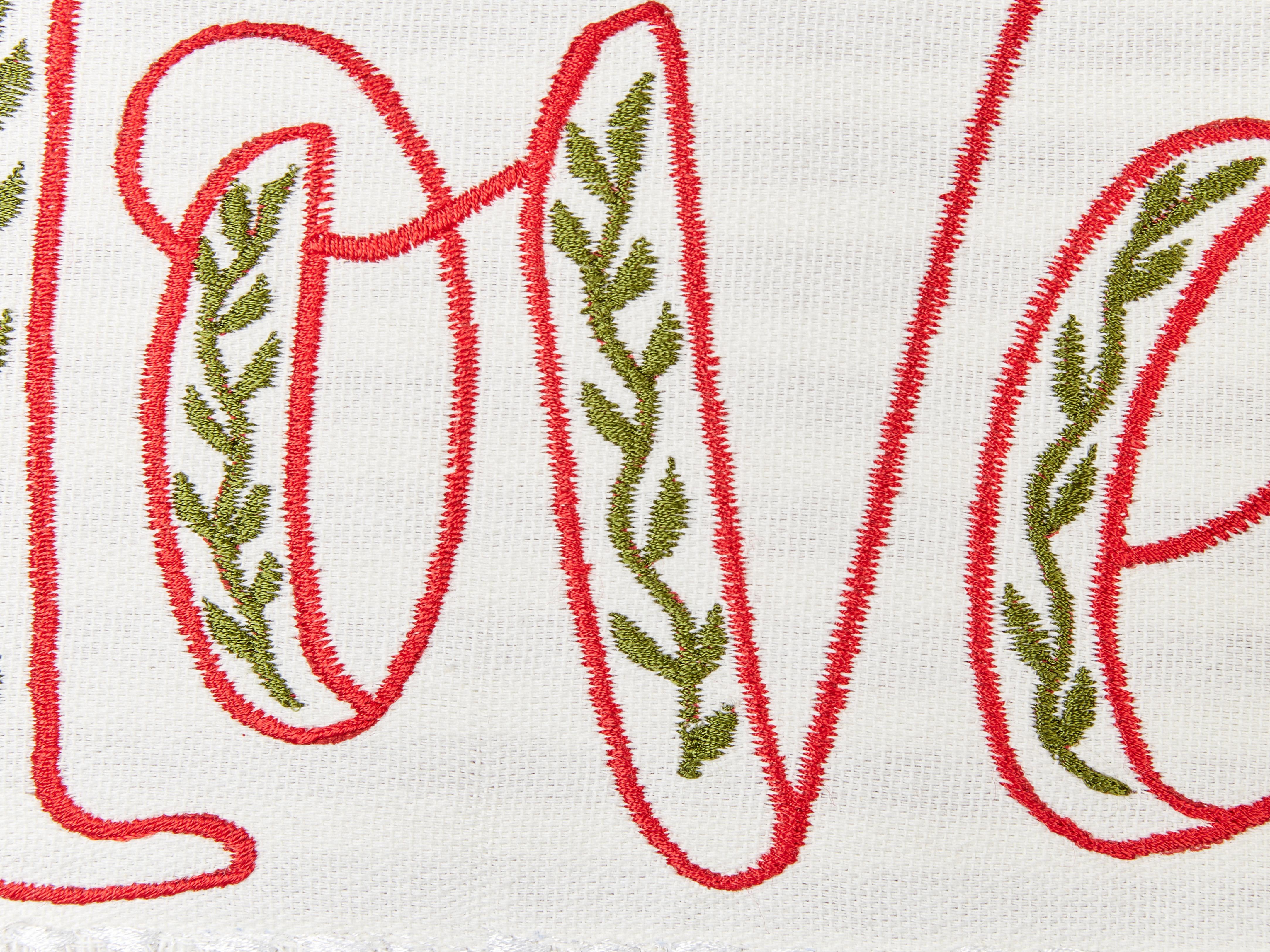Set van 2 sierkussens ALSINE Katoen 30 x 50 cm Rood gestreept