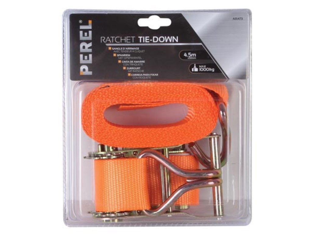 Toolland ARAT3 2-delige spanband met ratel - 4,5 meter
