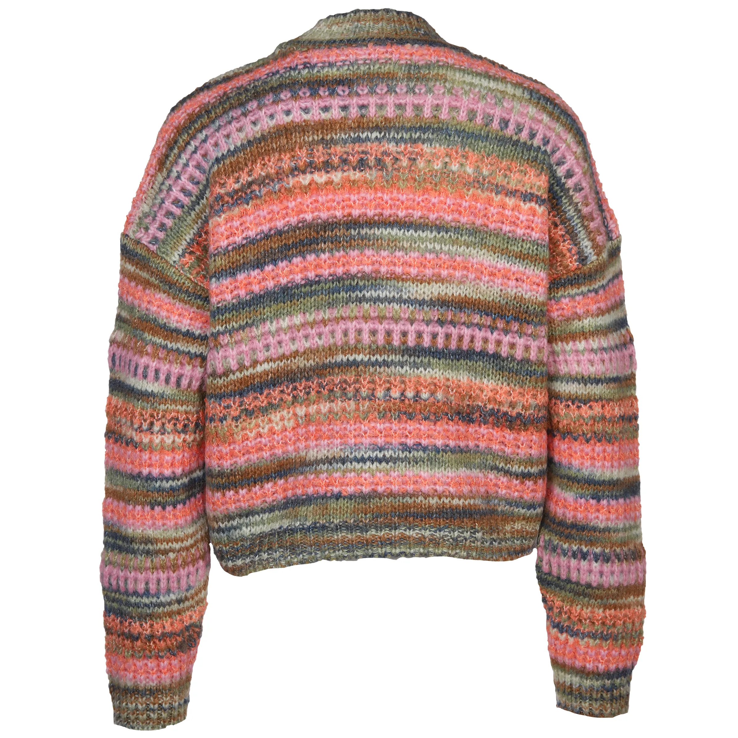 Damen Pullover mit bunten Streifen