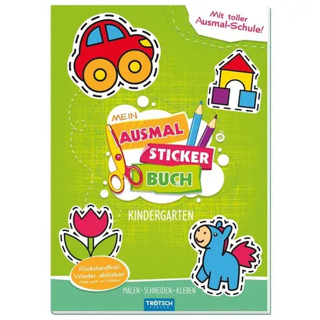 Trötsch Bastelbuch Mein Ausmal Sticker Buch Kindergarten