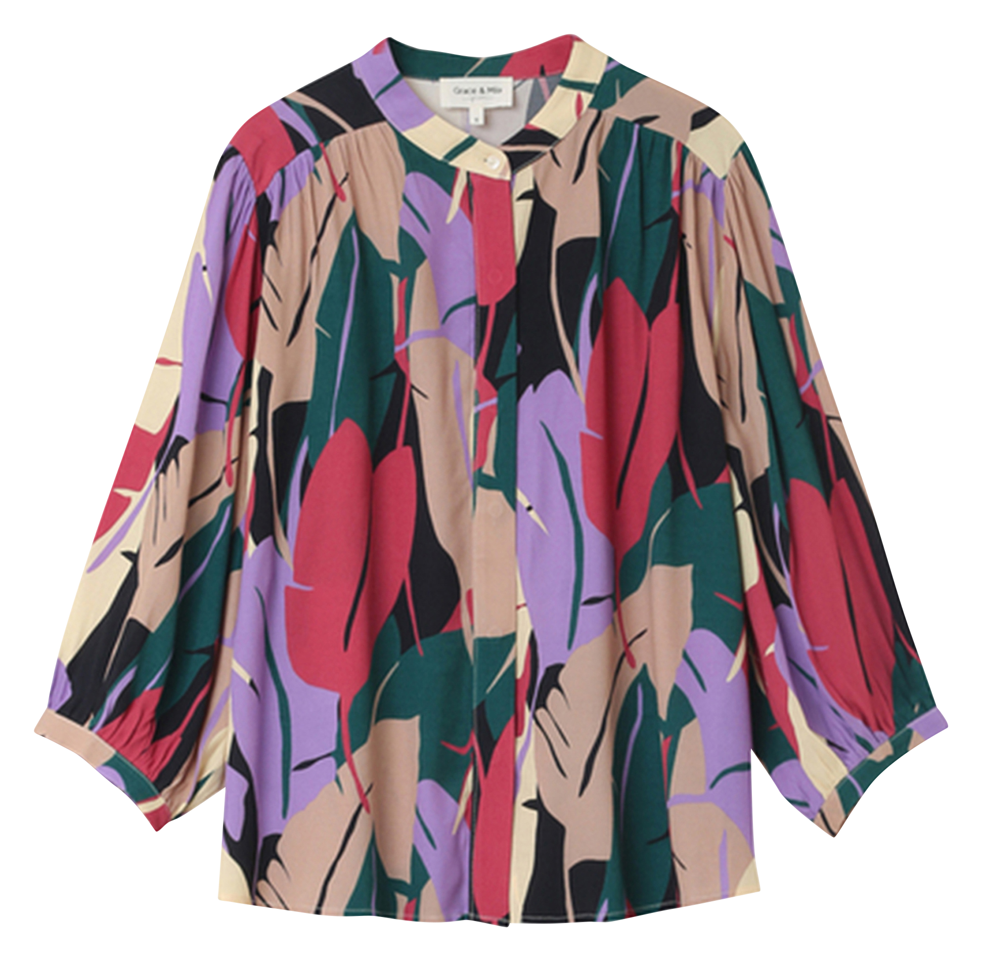 NYMPHEA - Blouse col rond imprimée | Multicolore