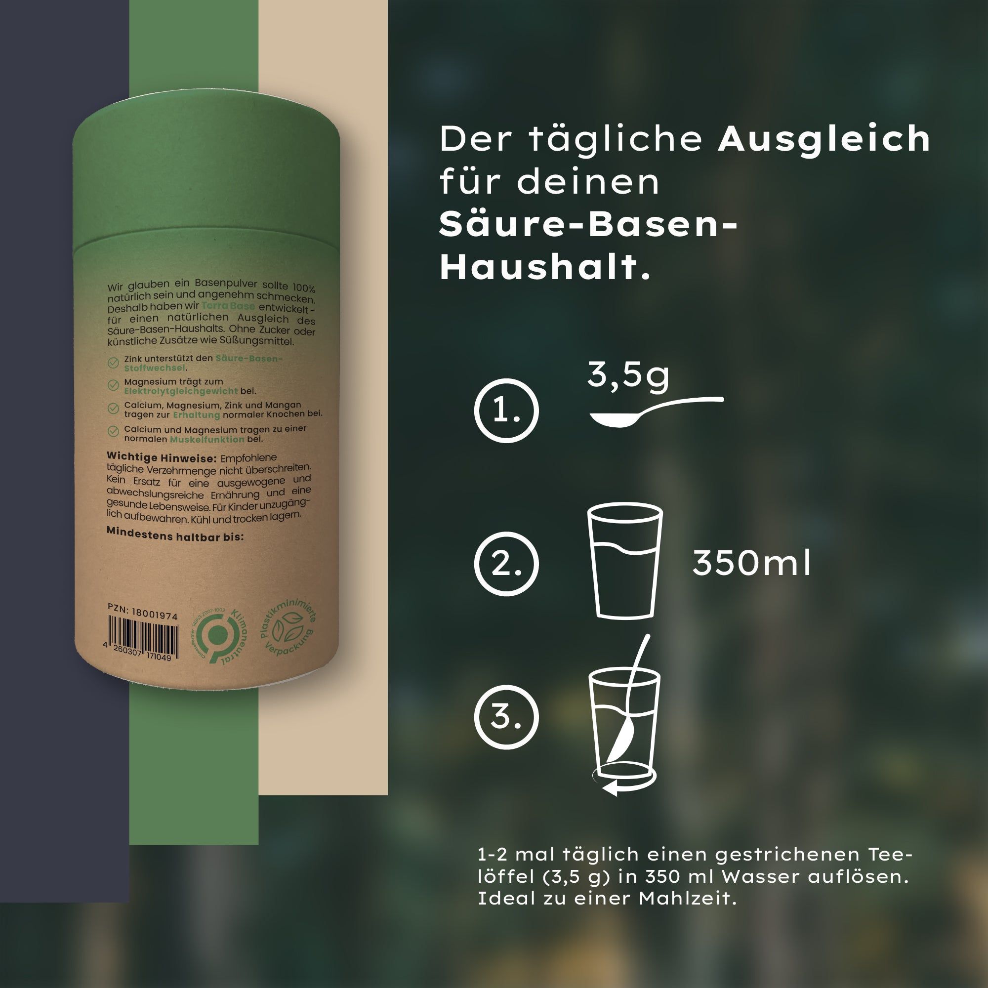 TerraBase ® natürliches Basenpulver mit Elektrolyten