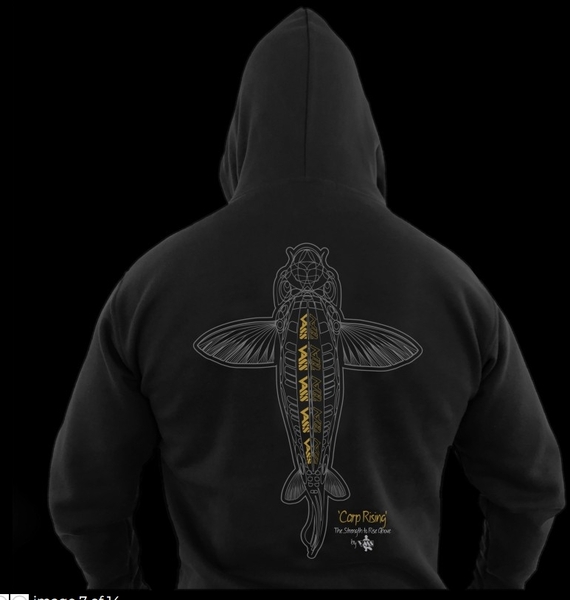 Sweat à Capuche Vass 'Carp Rising' Black