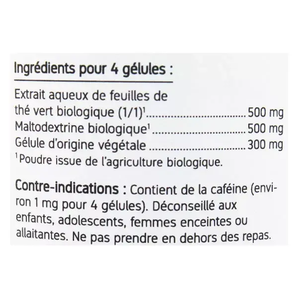 Chá Verde Orgânico Ecológico Nat & Form - 220 cápsulas