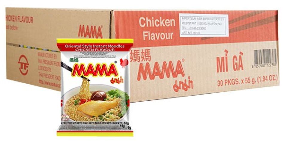 Mama Instant Noedels Kippenvlees Smaak 30x55g