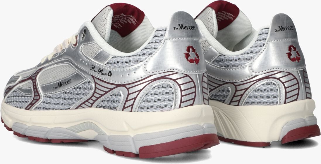zilveren mercer amsterdam sneakers the re-run twin mesh