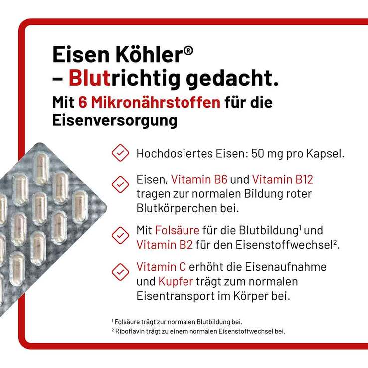 Eisen Köhler Kapseln, 15 St