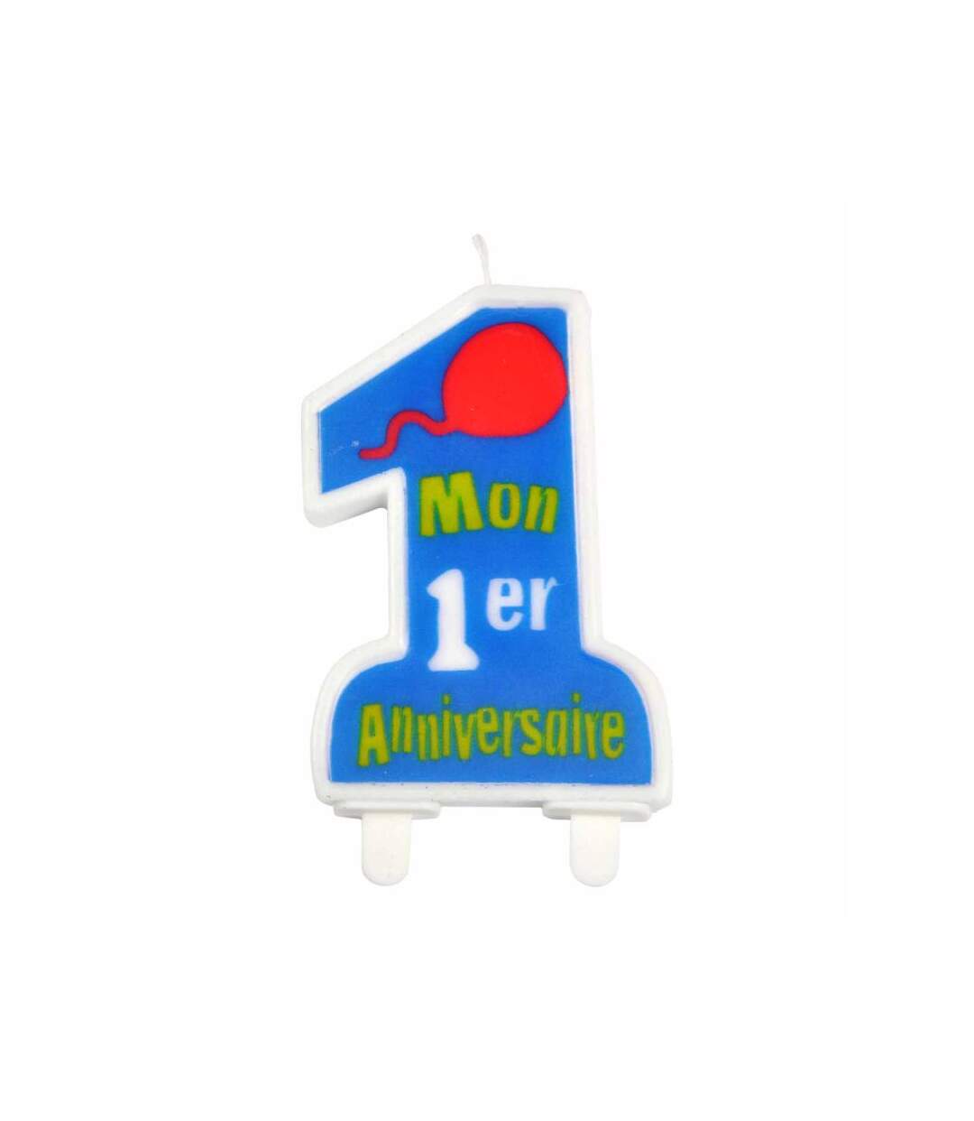 Paris Prix - Bougie mon Premier Anniversaire 9cm Bleu