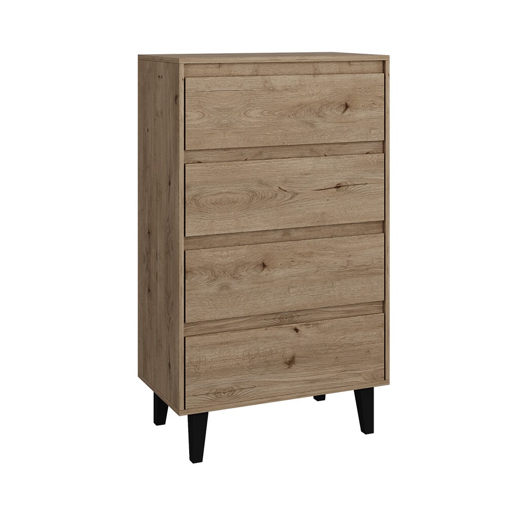 Vicco Sideboard Bahia Eiche 70 x 117 cm mit 4 Schubladen