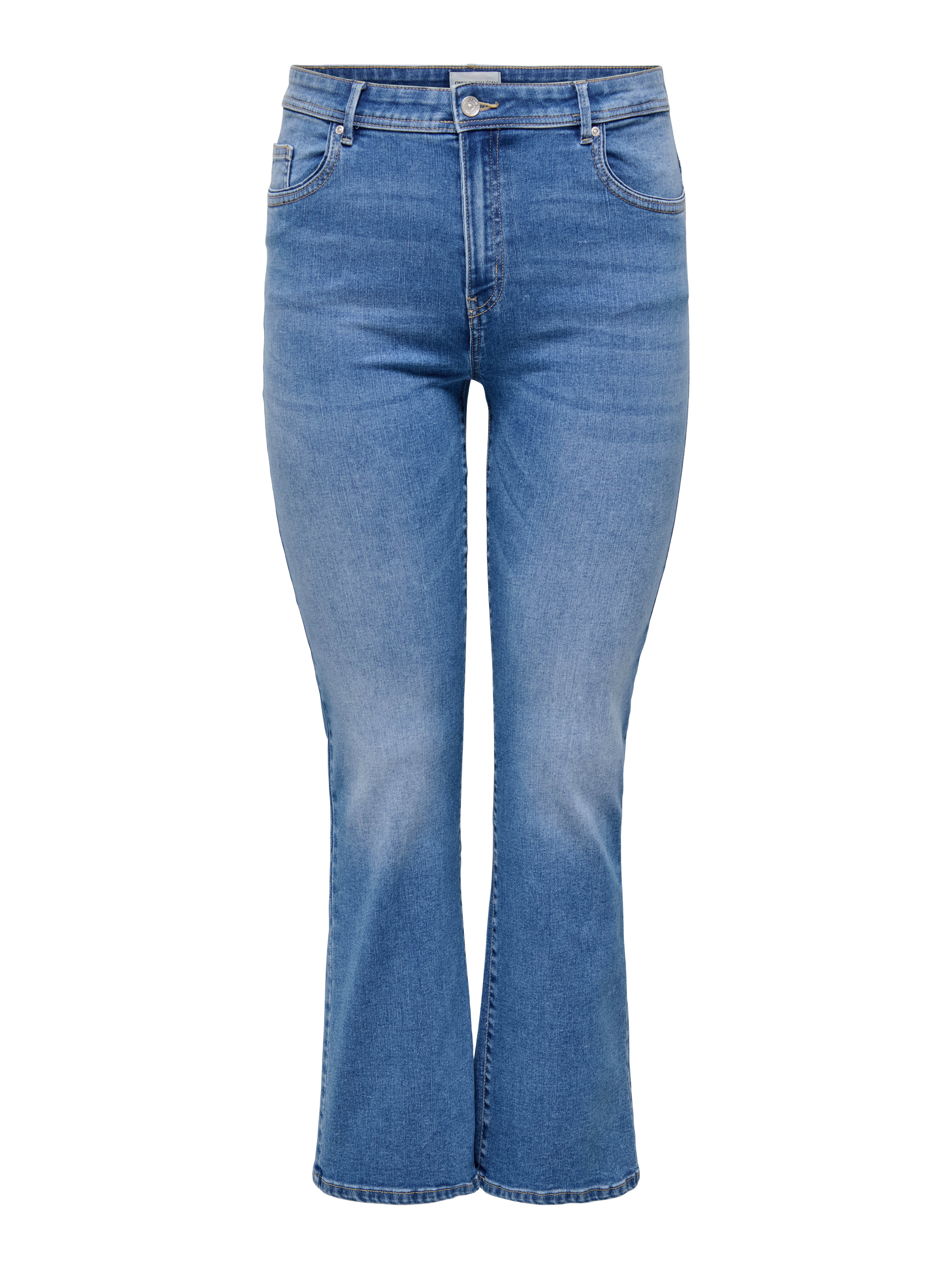 CARSALLY Mittlere Taille Ausgestellt Jeans Medium Blue Denim