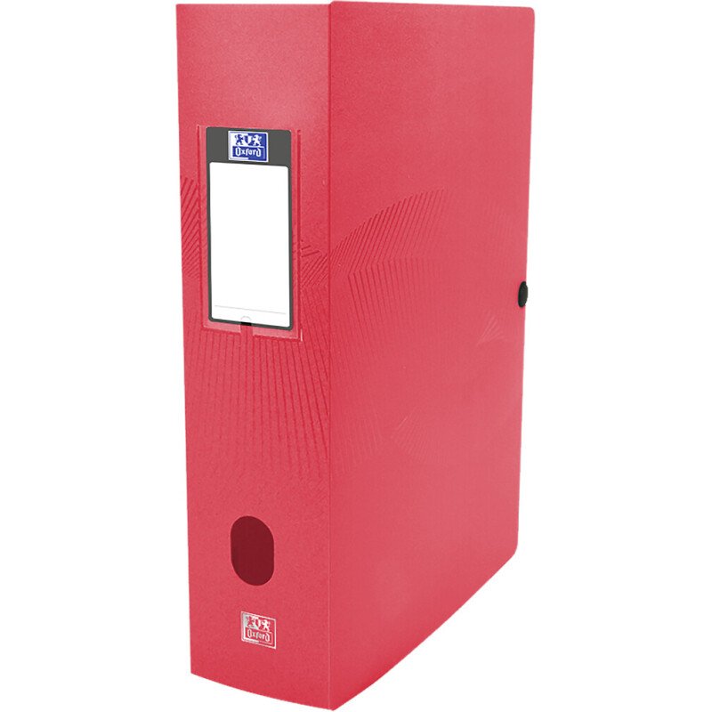 Boîte Oxford grande capacité Osmose 24x32 dos 80mm avec bouton pression couverture polypro coloris assortis