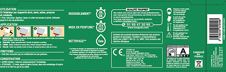 Enduit multifonction 4 en 1 Toupret 4kg