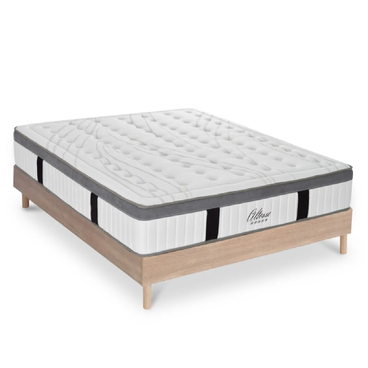 Maison Aubertin Matelas Mémoire ALTESSE + Sommier 160x200