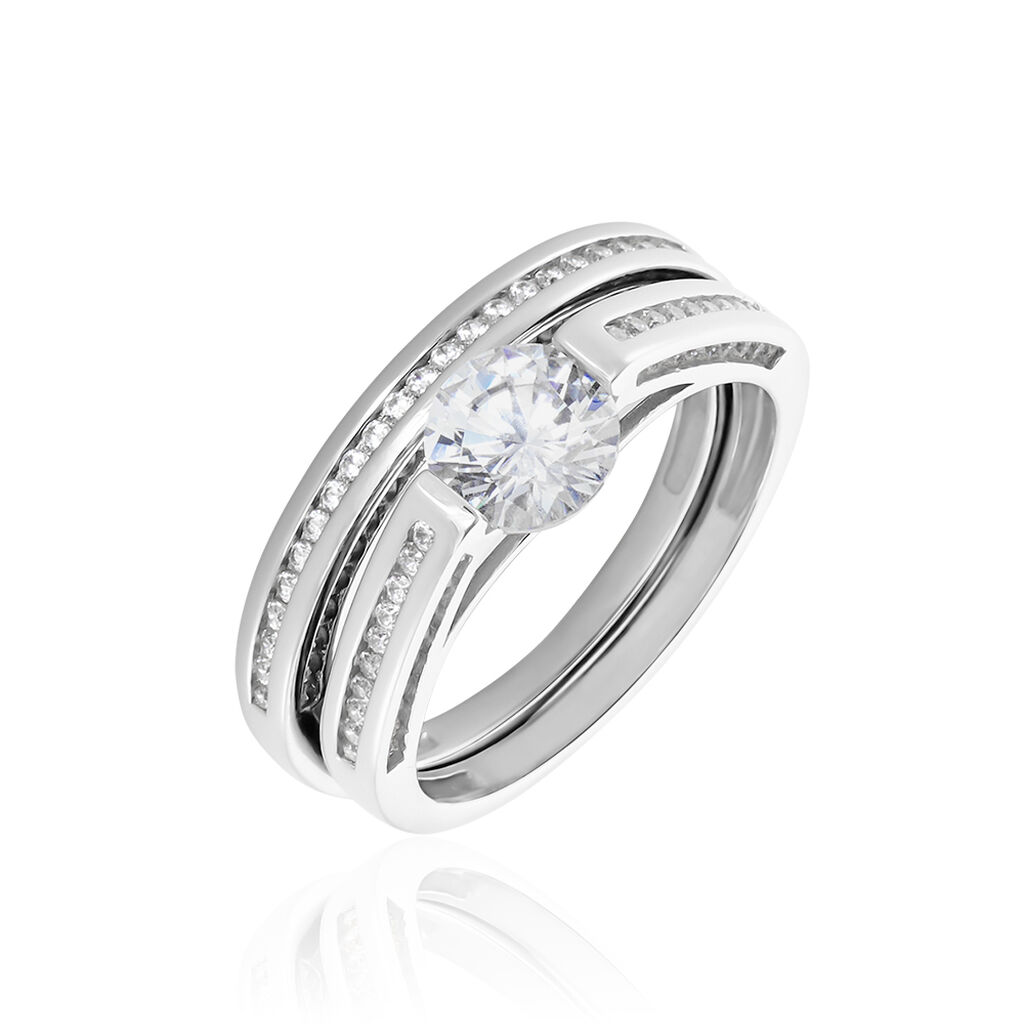 Bague Malou Argent Blanc Oxyde De Zirconium