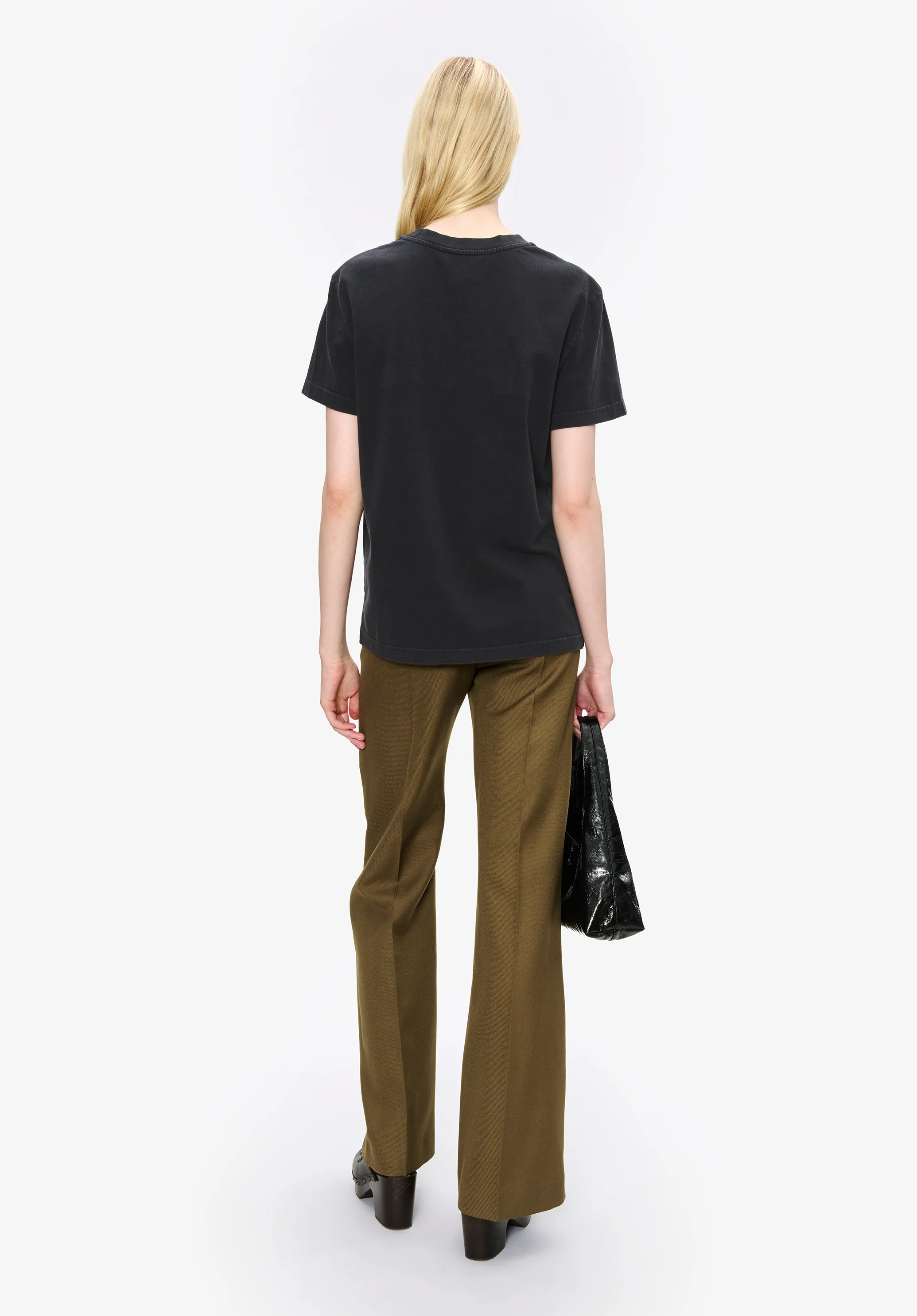 t-shirt standard grand vpc GOTS - Noir/blanc casse