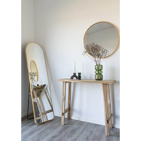 Toscana gulvspejl - messinglook
