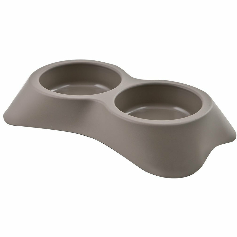 Gamelle double en plastique pour chiens et chats