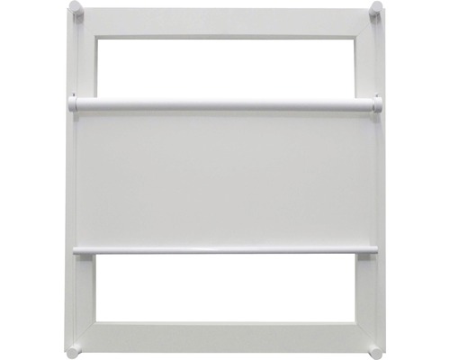 Flex-klemrolgordijn met zijspanning, zonder boren, boven en onder traploos verstelbaar, effen wit, 40x130 cm, inclusief klembeugels