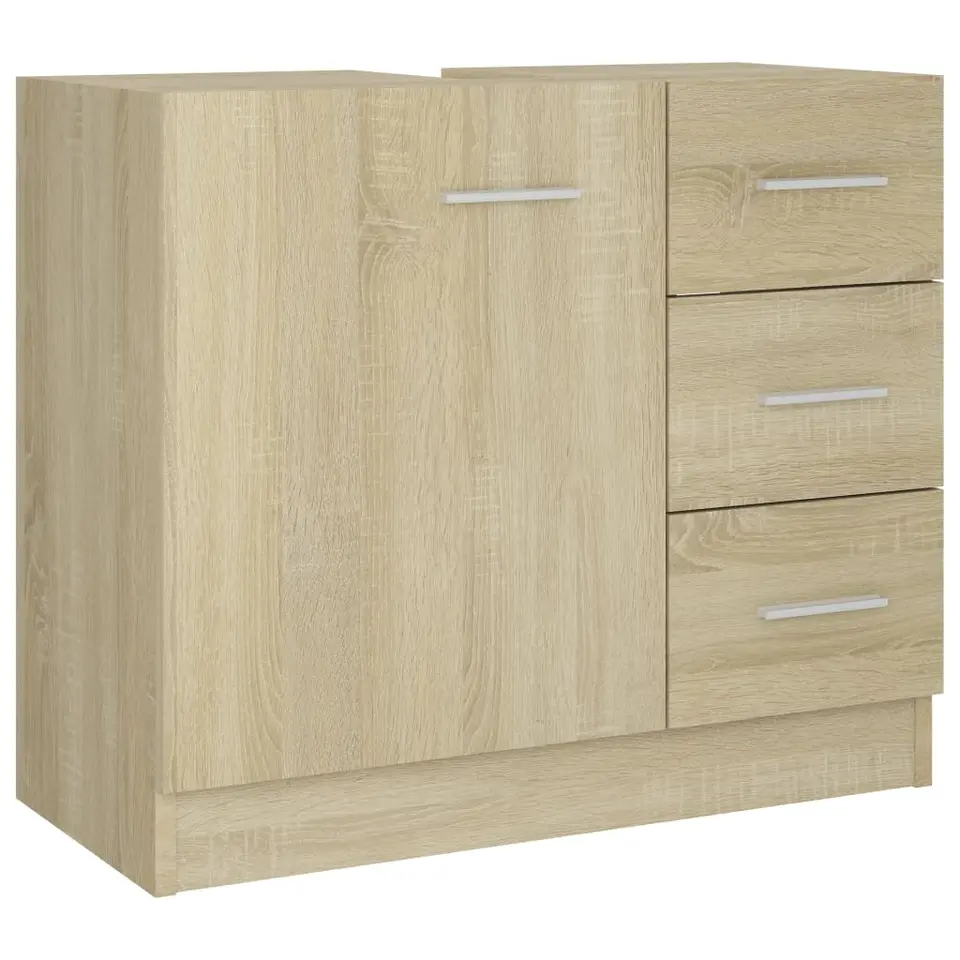 vidaXL - Wastafelkast - Bruin - Bewerkt hout