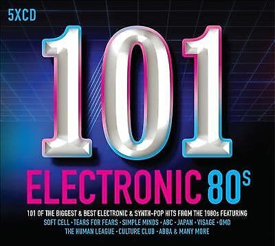 Various Artists : 101 Electronic 80s CD Box Set 5 discs (2017) Pre-Owned