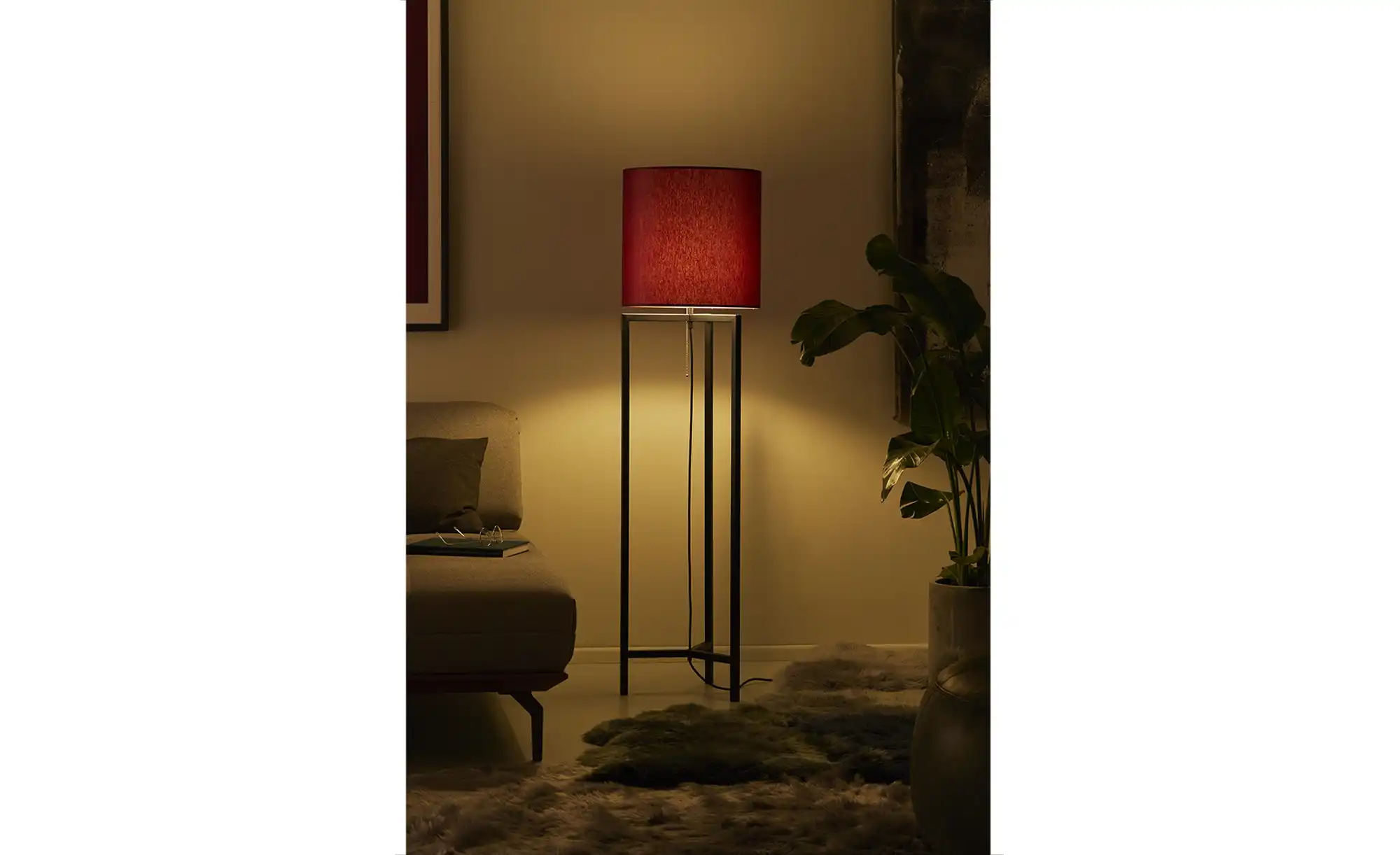 Jette Home Stehleuchte 1-flg.Schirm Stoff, Beere