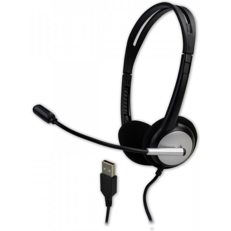 MCL MK1A99BZCSQMUSBAB casque Avec fil Arceau Bureau/Centre d'appels USB Type-A Noir