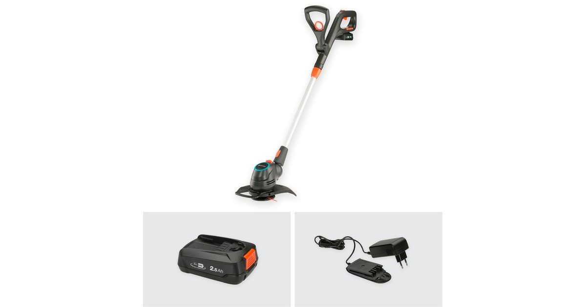 GARDENAComfortCut 23/18V P4A set grastrimmer  (Grijs/oranje, 14701-20, Accu inbegrepen)