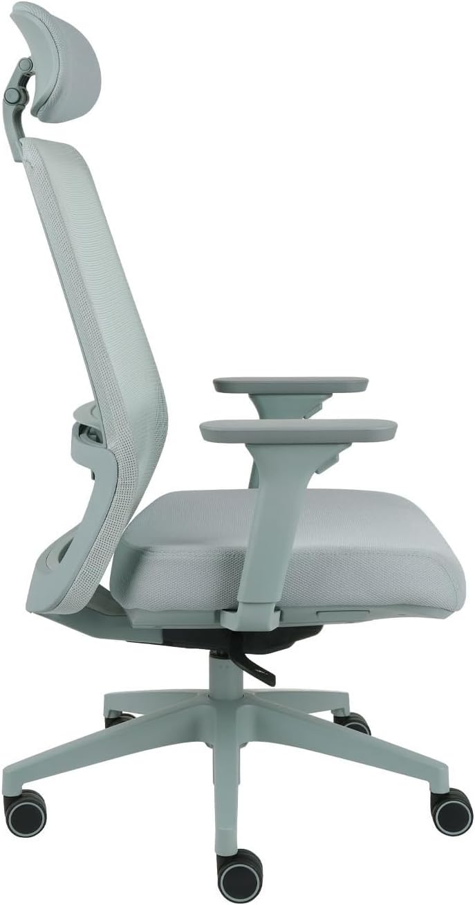 Sven Drehstuhl für Jugendliche, für Kinder, für das Büro, für das Home Office, verstellbares Lendenprofil, 2D-Kopfstütze, 3D-Armlehnen, Bürostuhl, Netzrückenlehne (Mint)