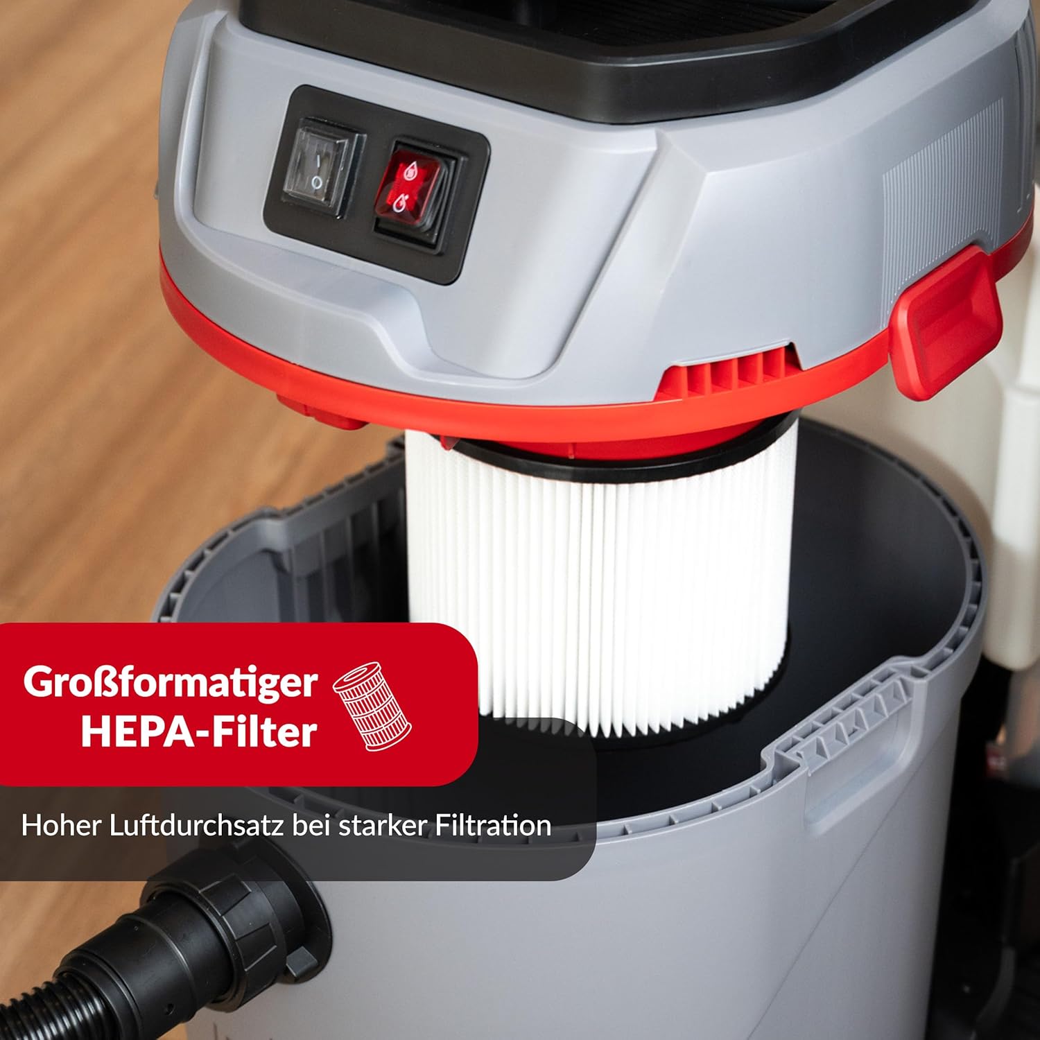 LEHMANN Primewash 2800 Waschsauger, Profi Teppichreiniger & Polsterreiniger mit Heißwasser 60°C, Nass- & Trockensauger mit 35 L Tank, Sprühextraktionsgerät für Textilien & Böden, Grau