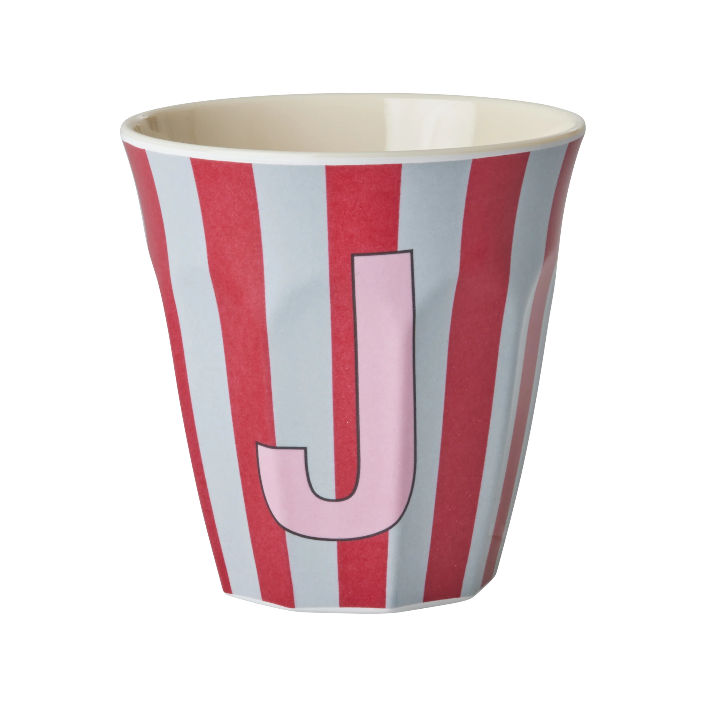 RICE  Melamine Alfabet kop, pink mix - 250 ml.
