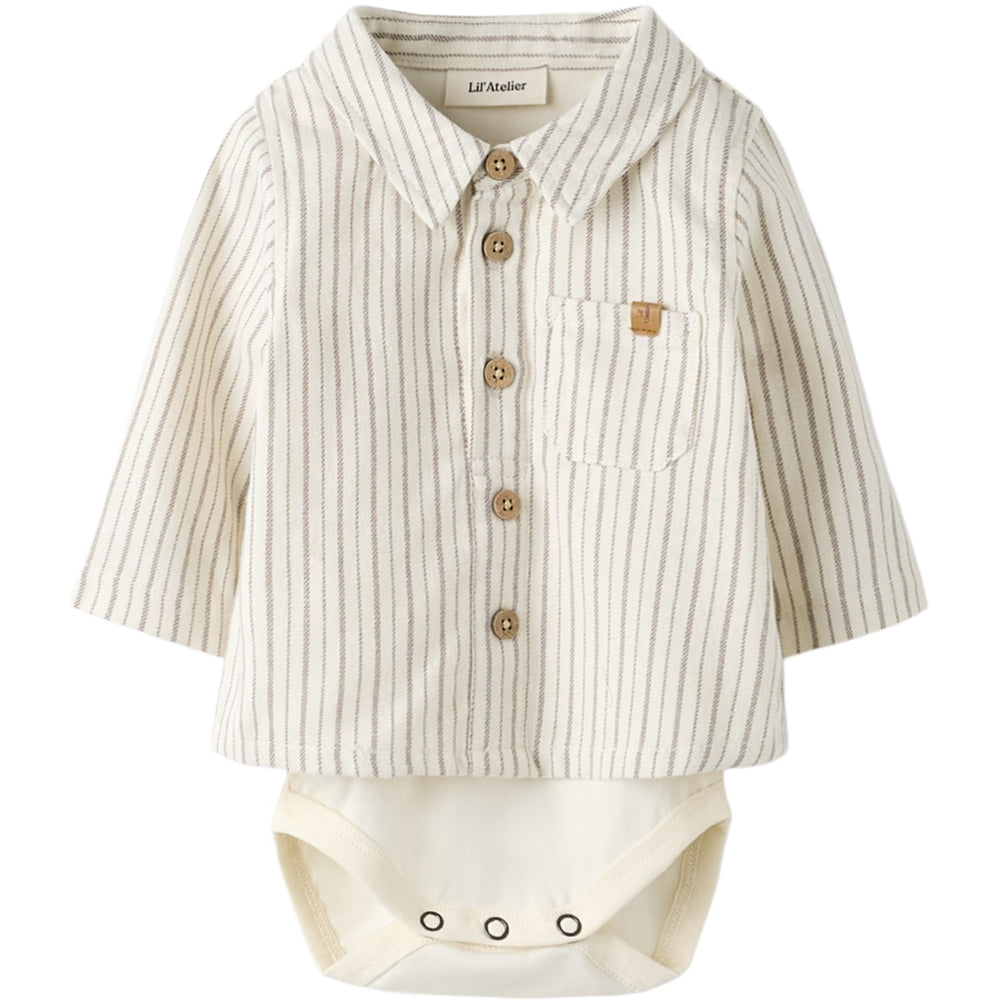 Køb Lil'Atelier Turtledove Sepia Tint Nbmfelixo Ls Body Skjorte Lil