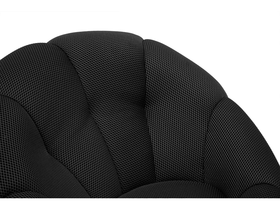 Fauteuil tissu noir - FIGO