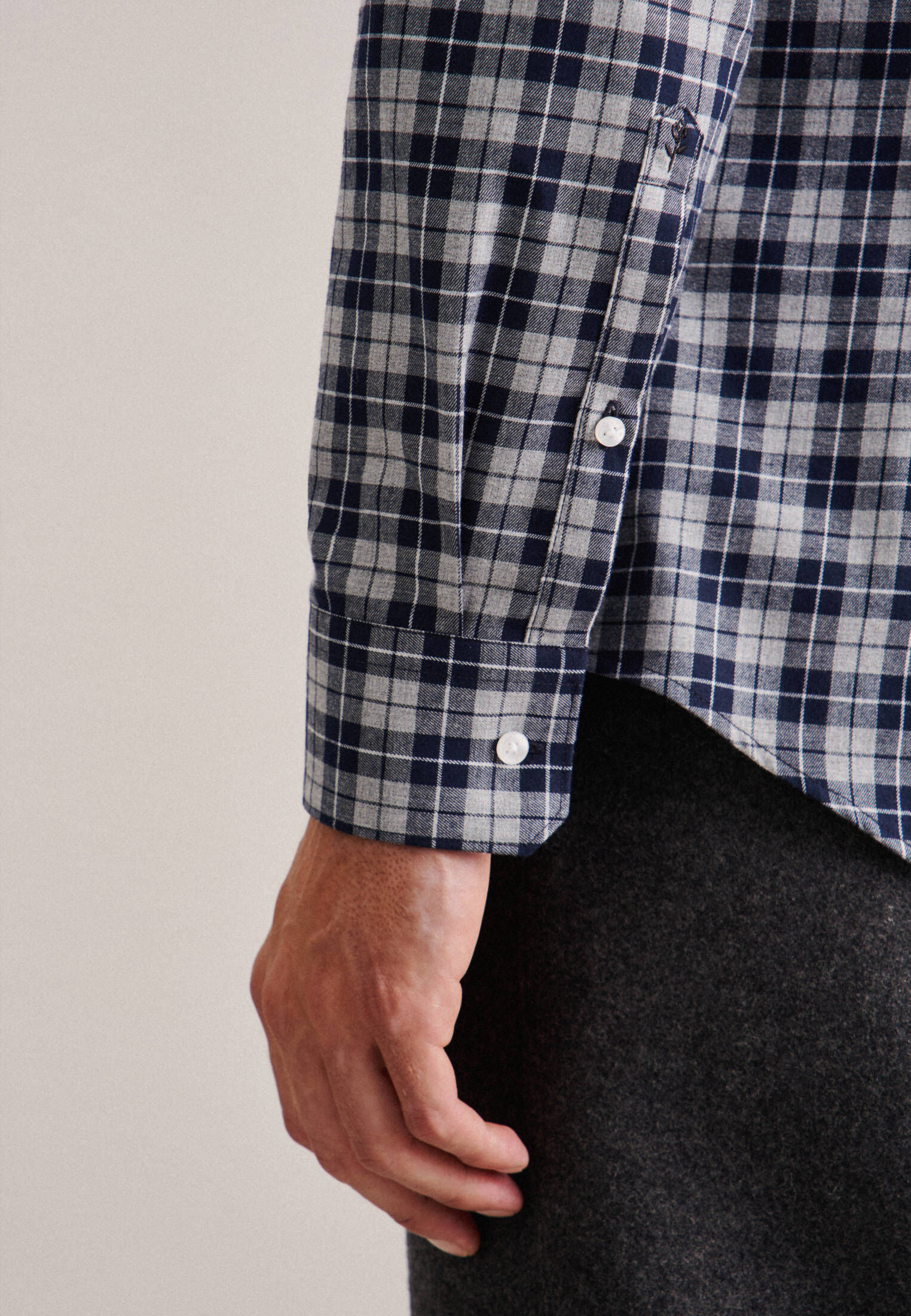 Seidensticker| Herren Flanellhemd Shaped