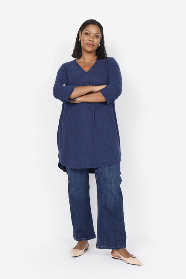 Wasabiconcept Curvy WA-SIMONE 5 Tunika Navy blå 96799 blue iris melange
