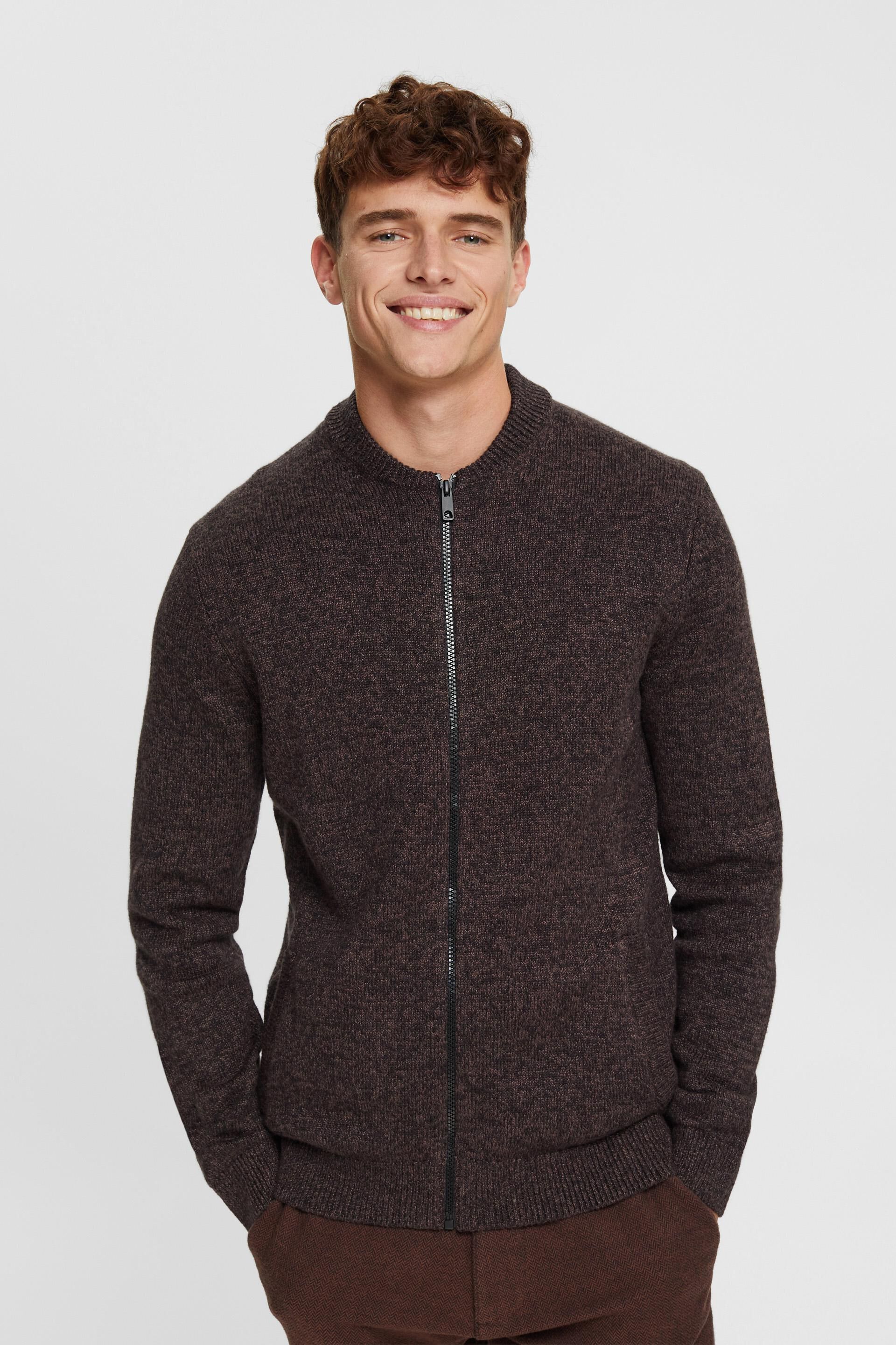 Cardigan zippé en maille