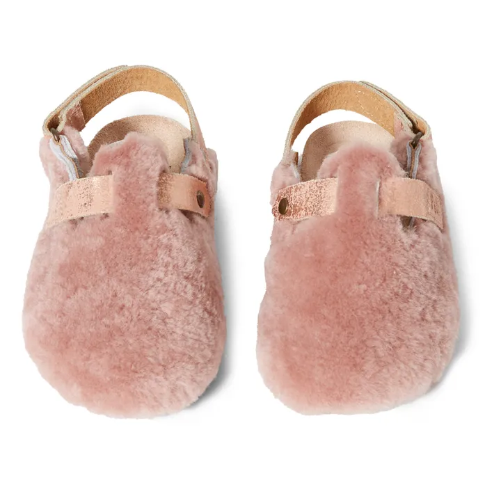 Pèpè Sabots Façon Fourrure | Rose pâle