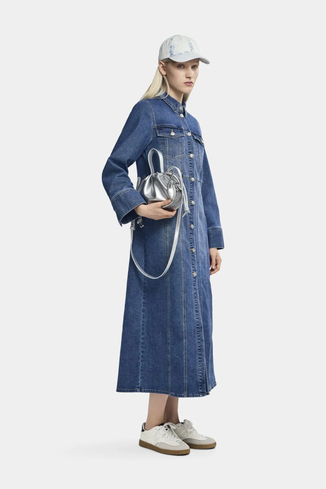 Pieces Pcfemma Ls Long Denim Dress Fsy