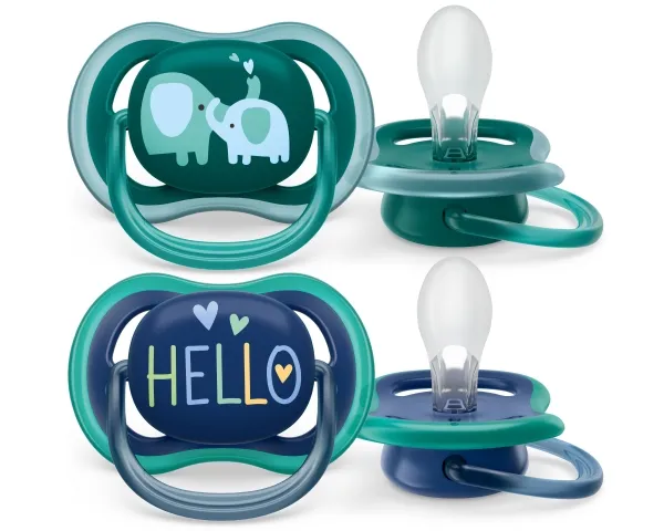 Philips AVENT ultra air SCF349/18 sut, Klassisk babysut, Ortodontisk, Silikone, Dreng/Pige, Tåler opvaskemaskine