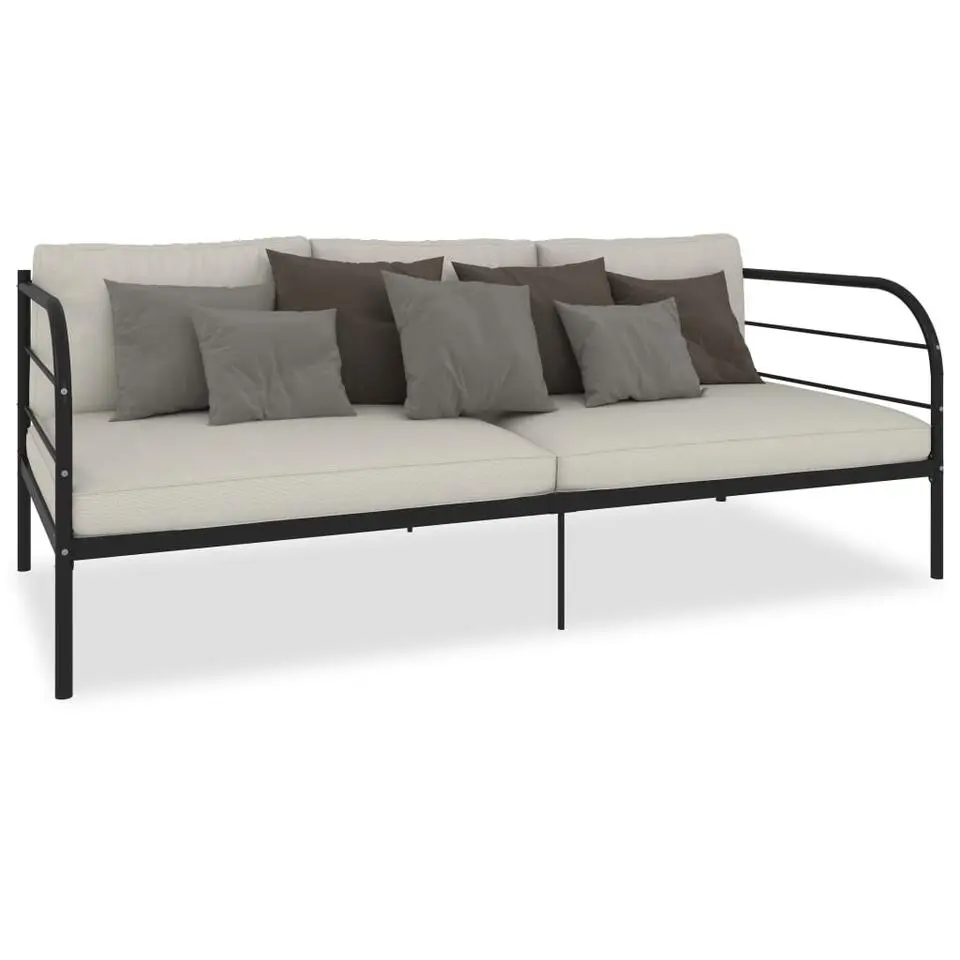 vidaXL - Bedbank - Zwart - Metaal - 90 x 200 cm