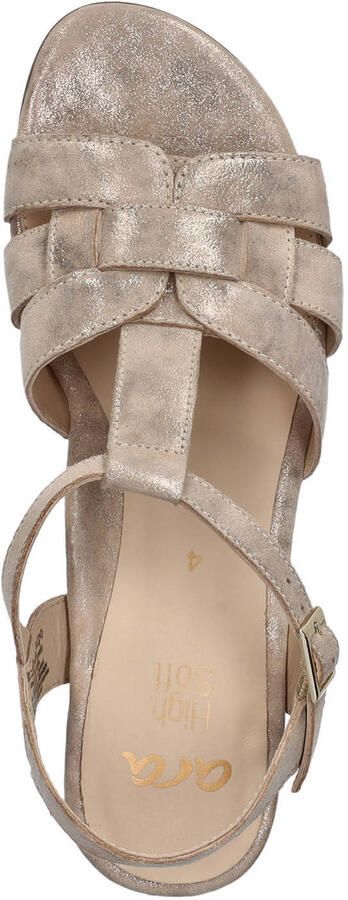 Ara Sirmione suède sleehakken met sleehak goud metallic