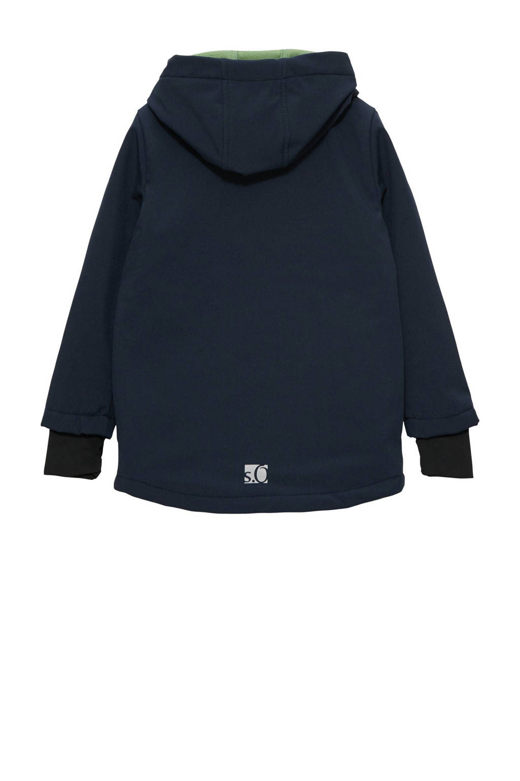s.Oliver softshell jas met printopdruk marine