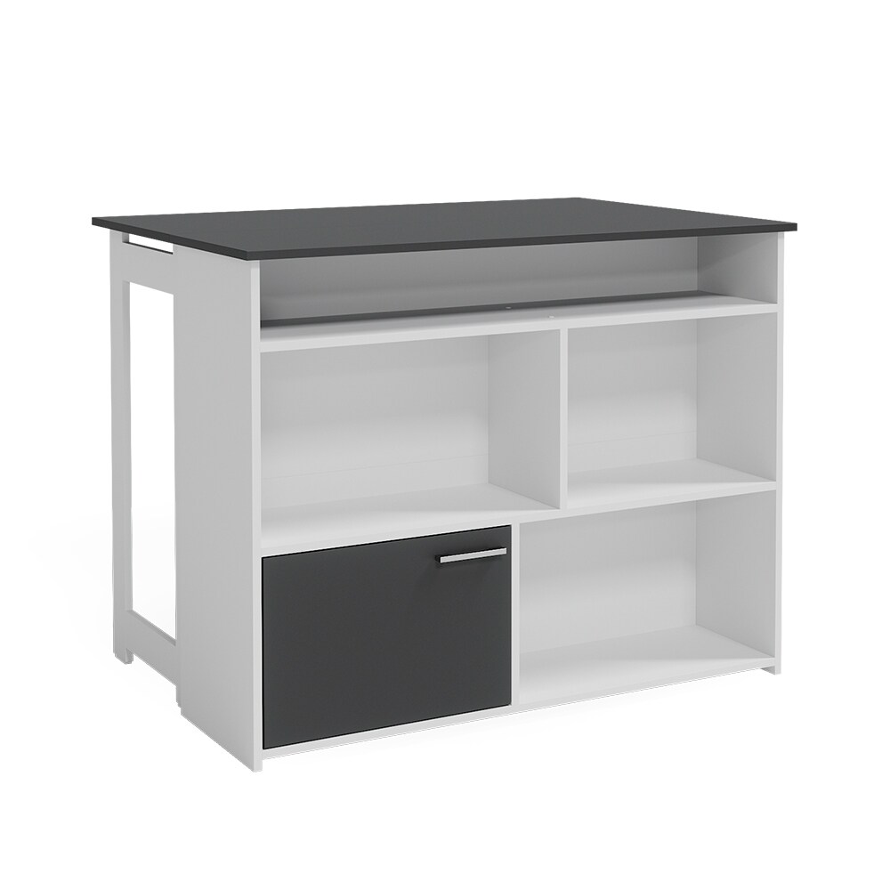 Vicco Bartisch Dominic Weiß Anthrazit 116 x 37 cm Esszimmer Küche offene Fächer Tür