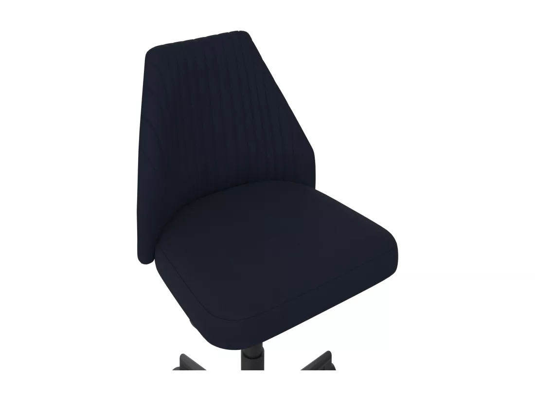 Brittany | Chaise de bureau en tissu bleu