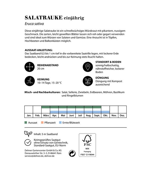 Dehner Saatband Salatrauke einjährig, L5 m