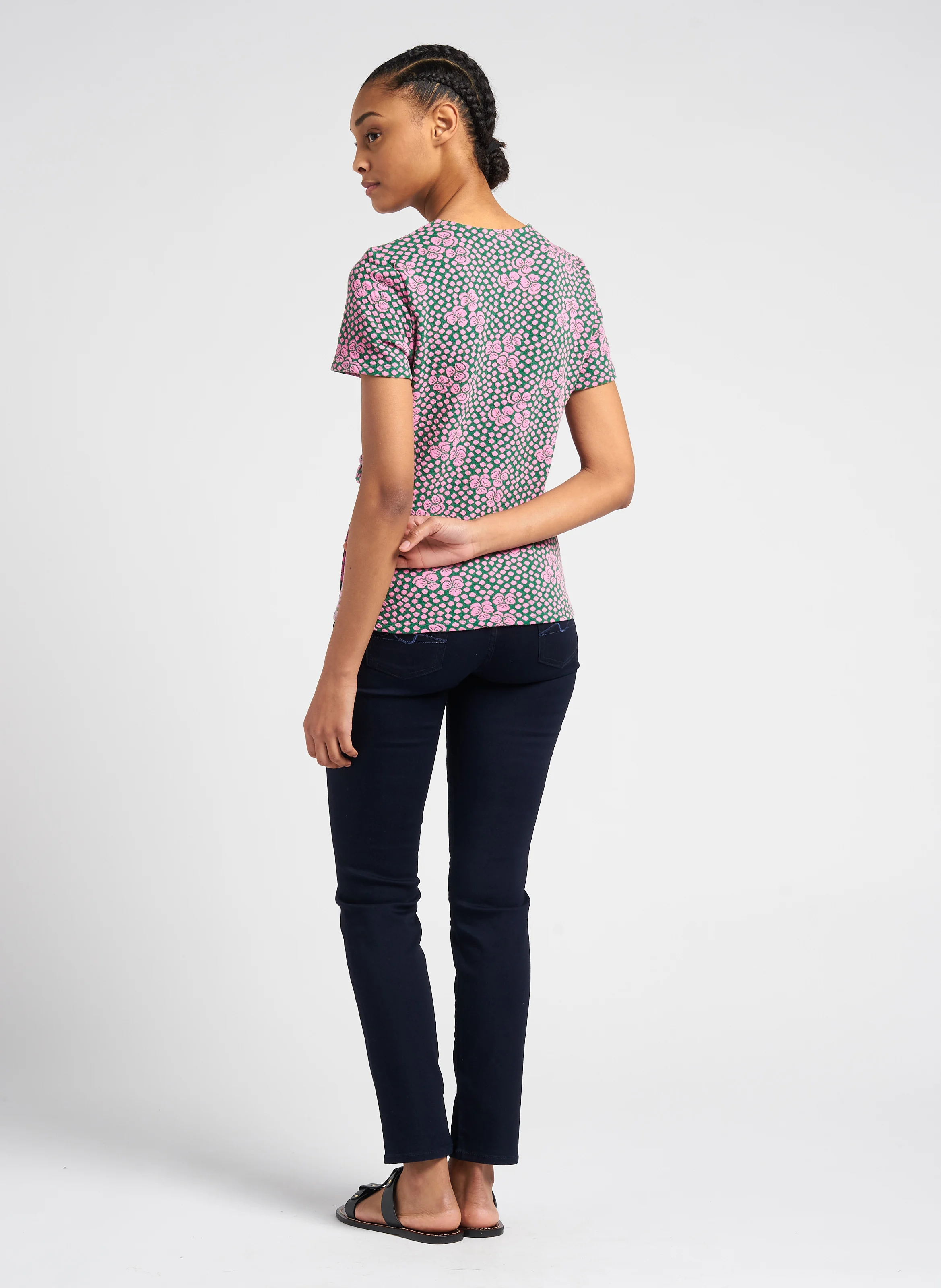 ROXANNE MAJESTY - Jean slim taille mi-haute en coton mélangé| Bleu