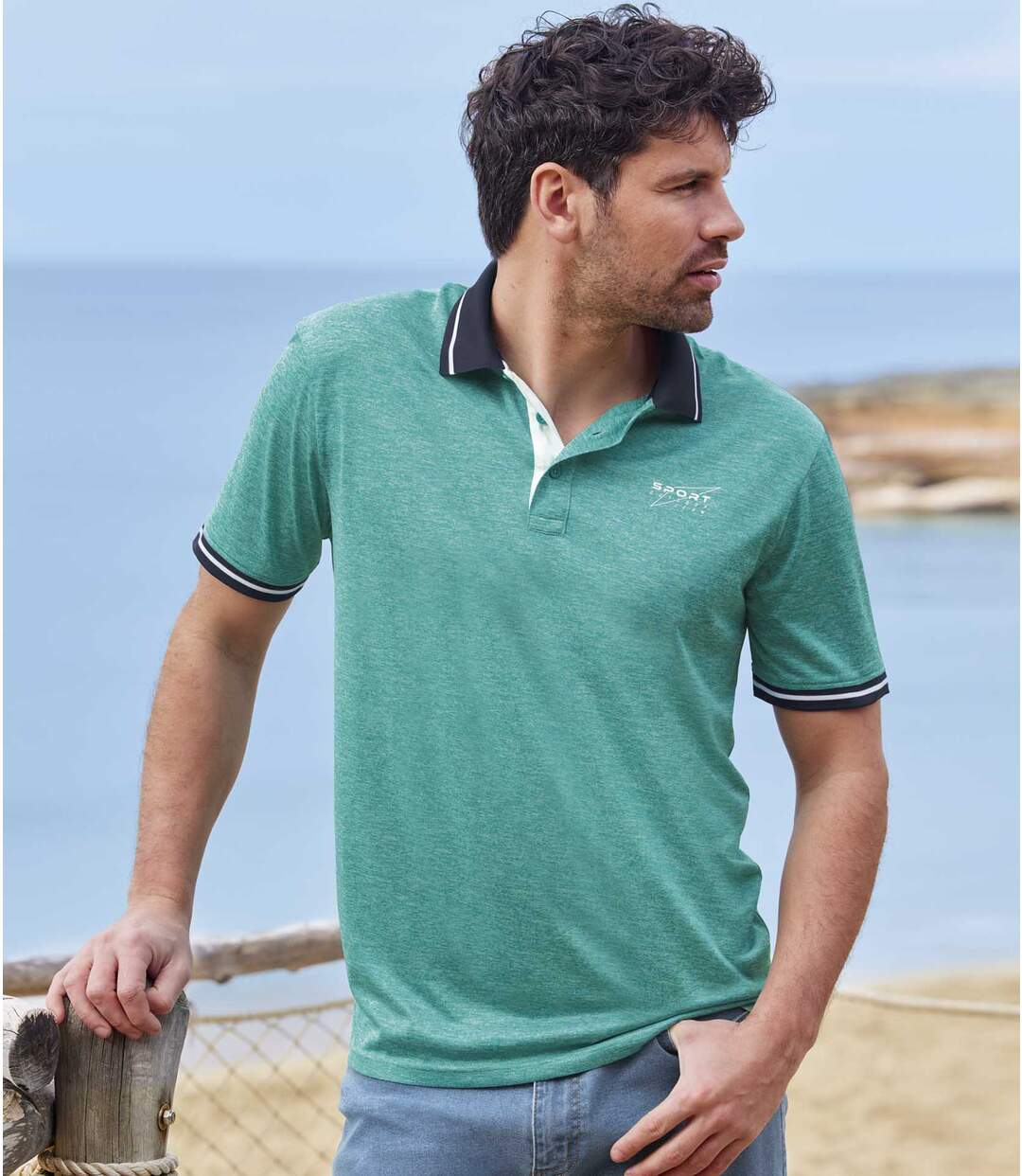 Lot de 3 Polos Maille Jersey Flammée
