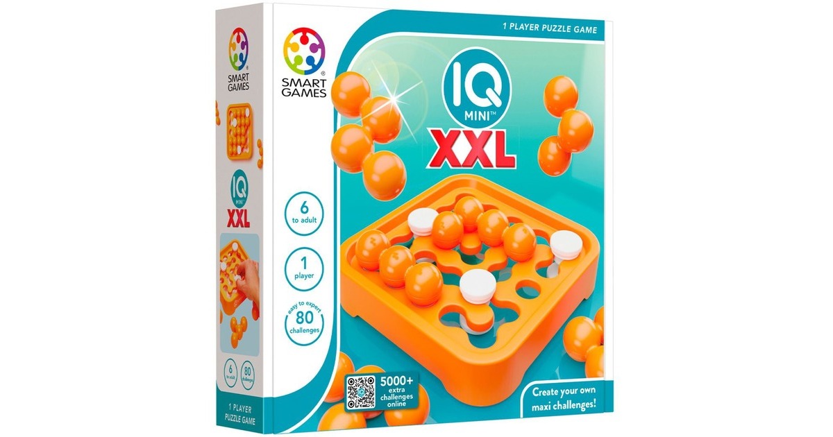 SmartGamesIQ Mini XXL Denkspel  (Nederlands, 1 speler, Vanaf 6 jaar, 80 opdrachten)