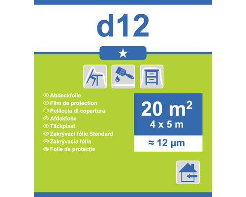 Afdekfolie D12 transparant 4 x 5m