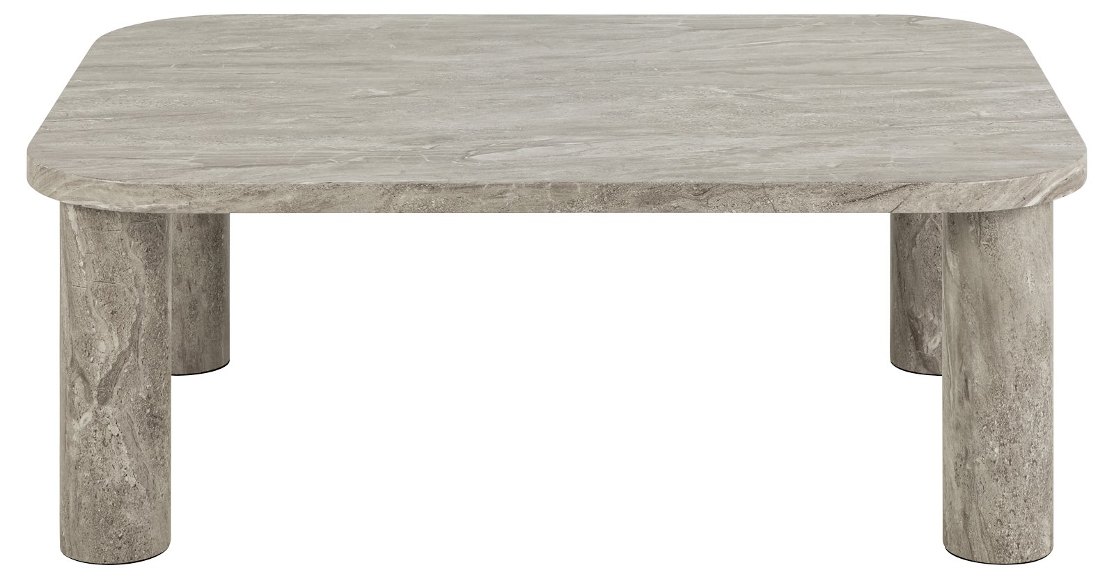 Solano sofabord Topp og understell i  grå marmor print. 100x75x36cm